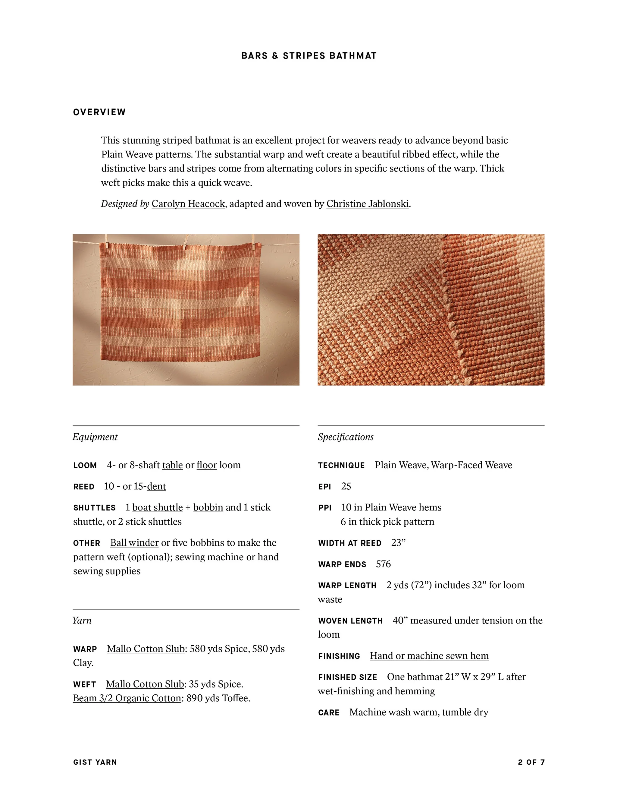 Bars & Stripes Bathmat (Multishaft) - Image 8