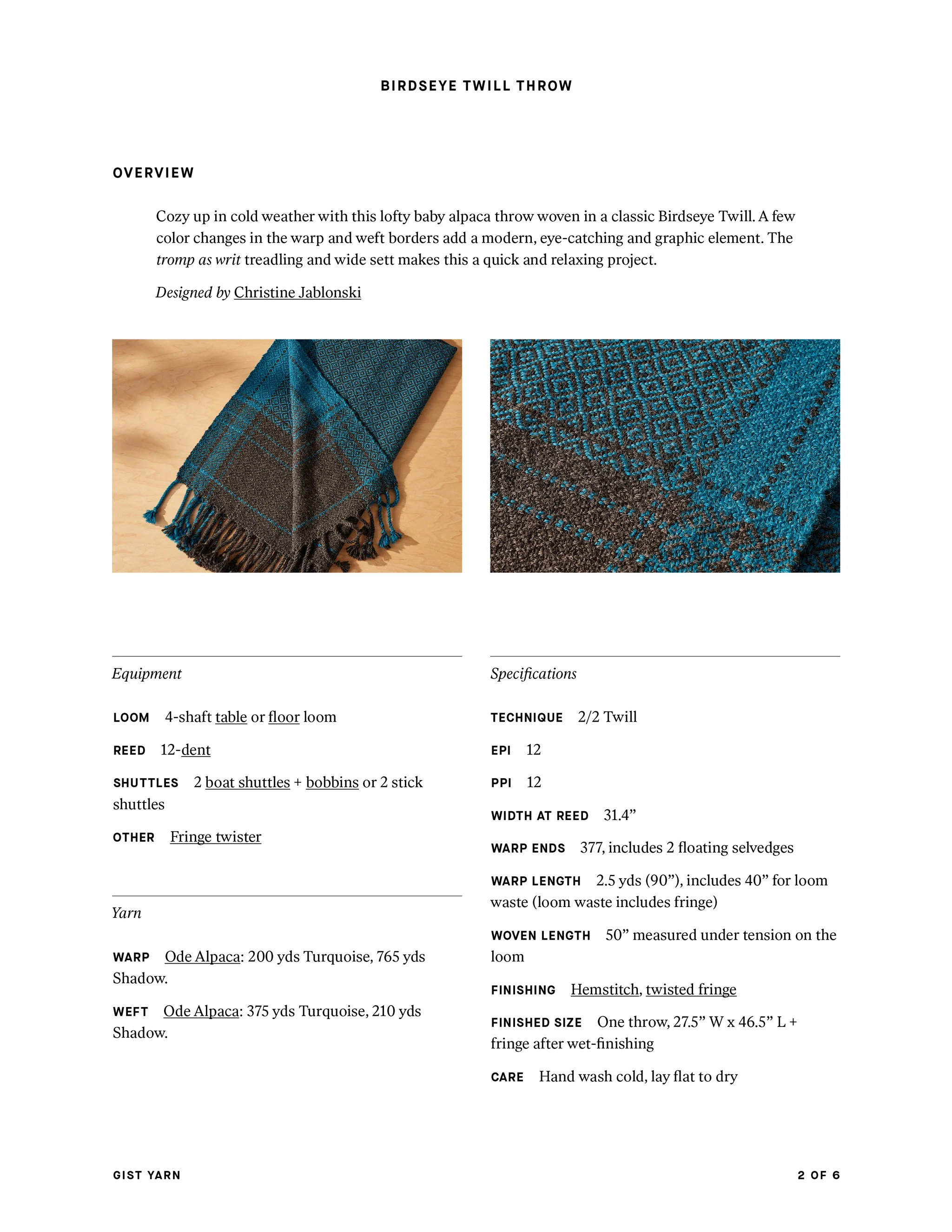 Birdseye Twill Throw - Image 6