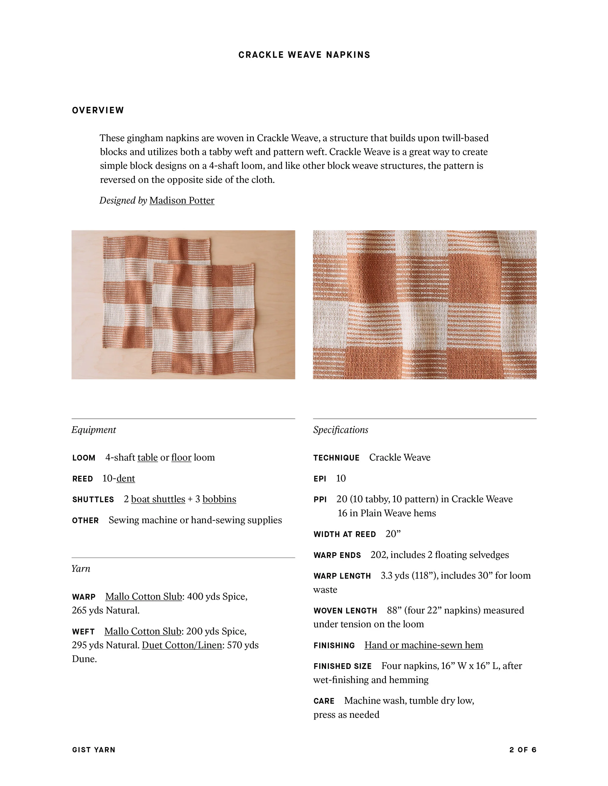 Crackle Weave Napkins - Image 6