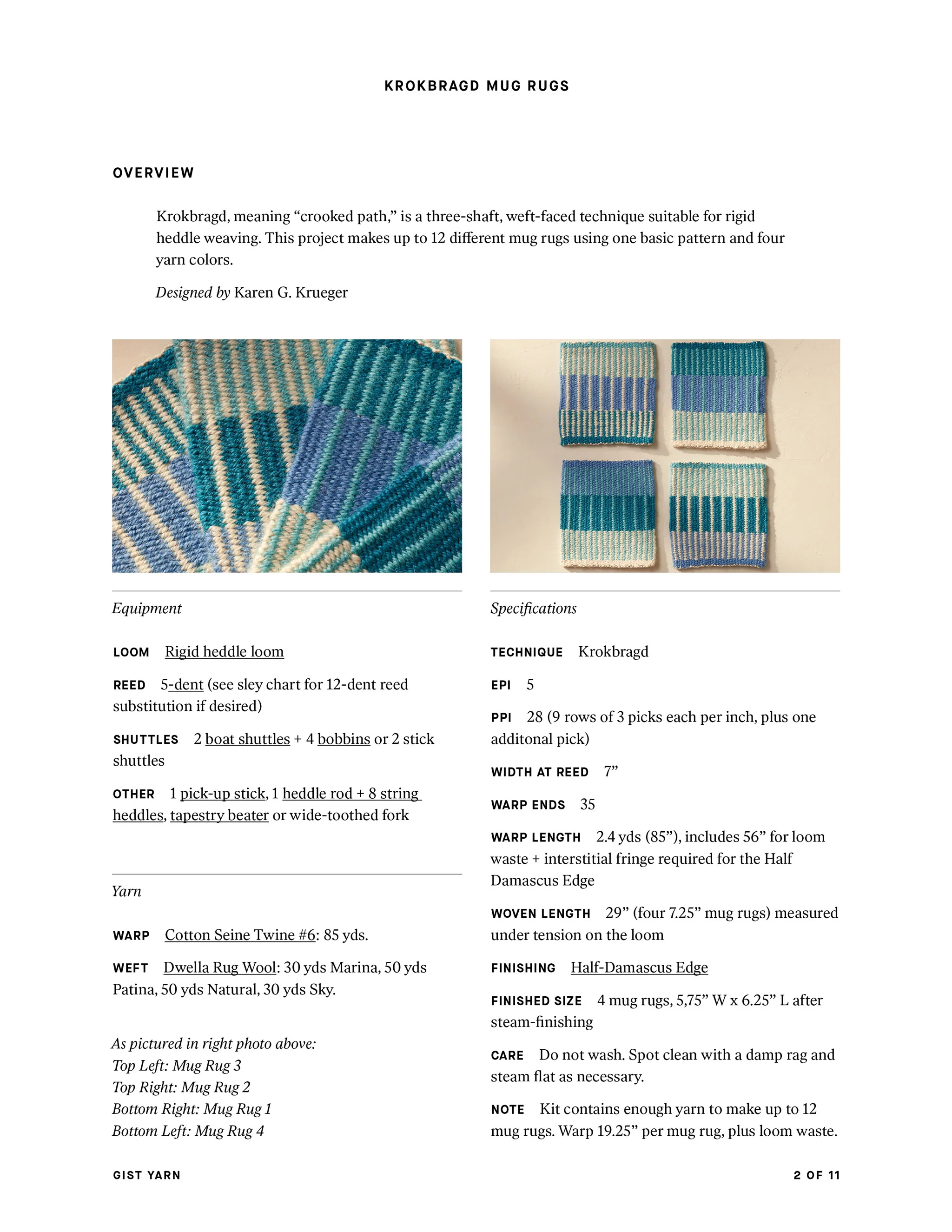Krokbragd Mug Rugs - Image 8