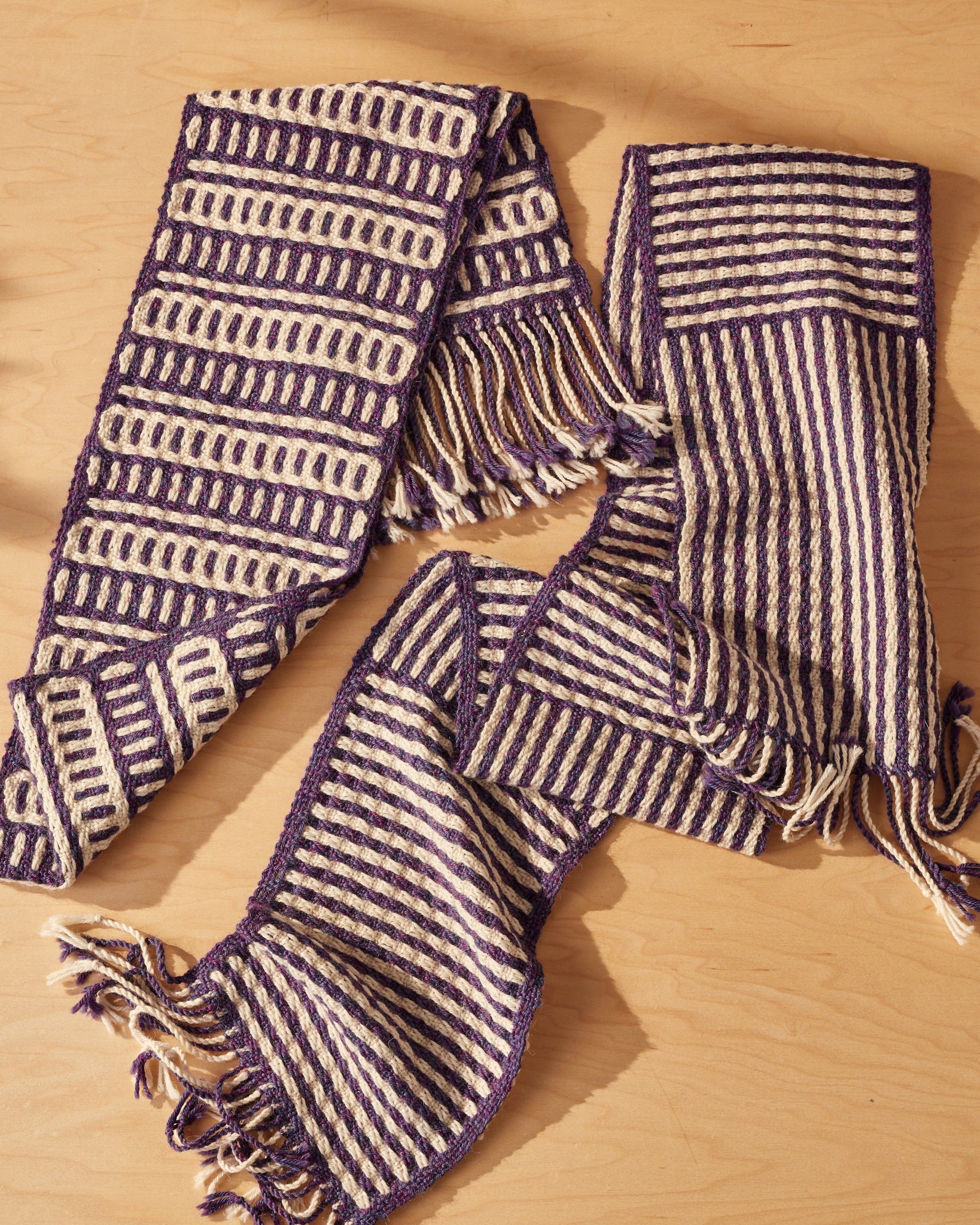 Luxury Scarf Duo: Deflected Doubleweave