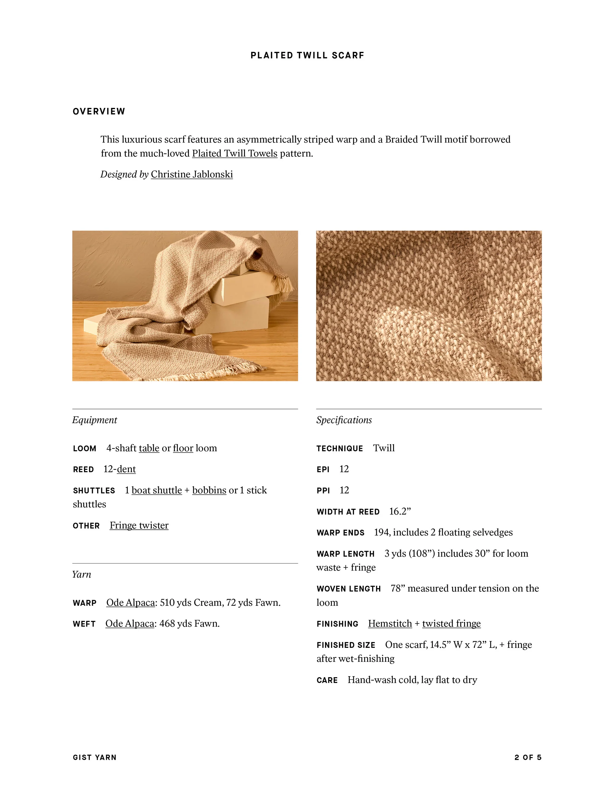 Plaited Twill Scarf - Image 7