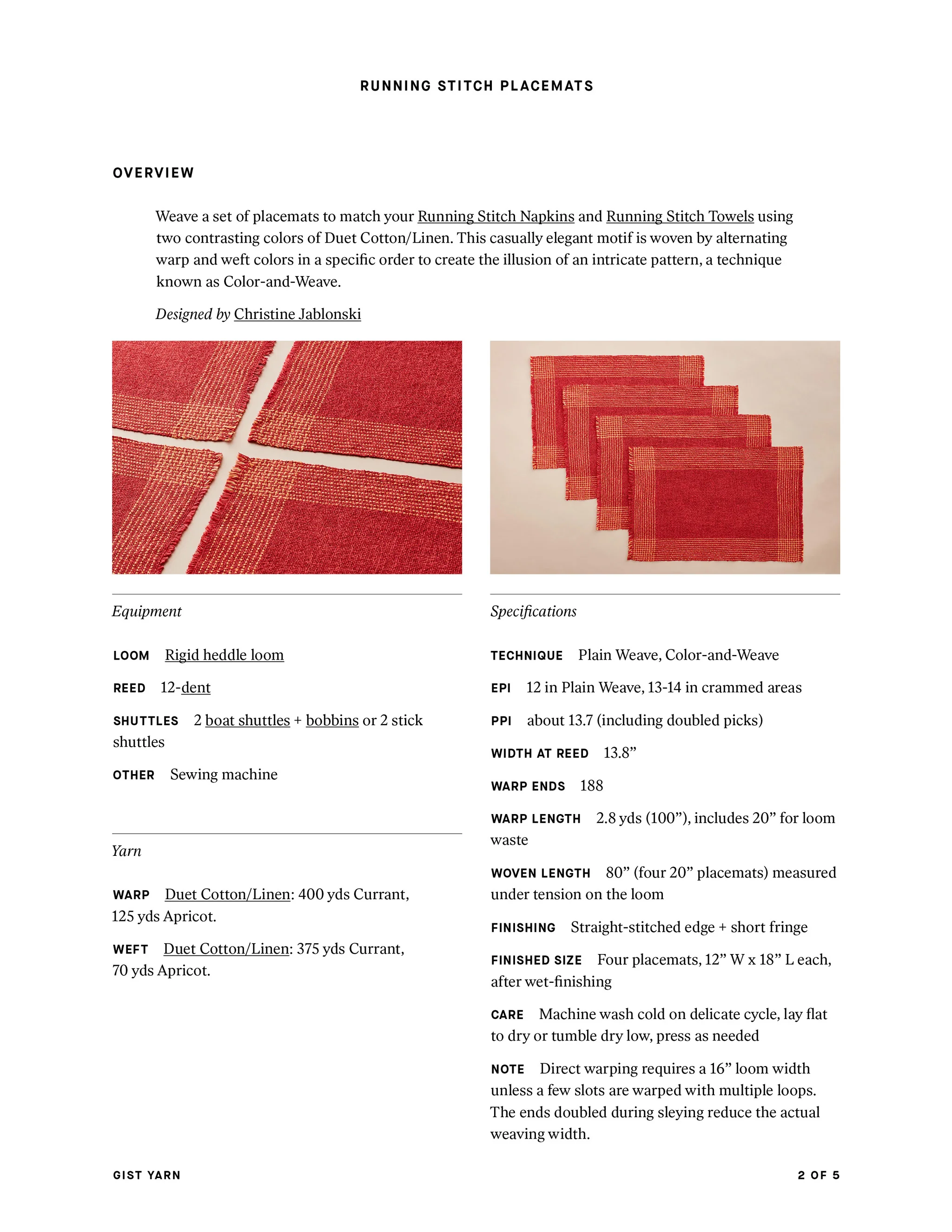 Running Stitch Placemats - Image 4