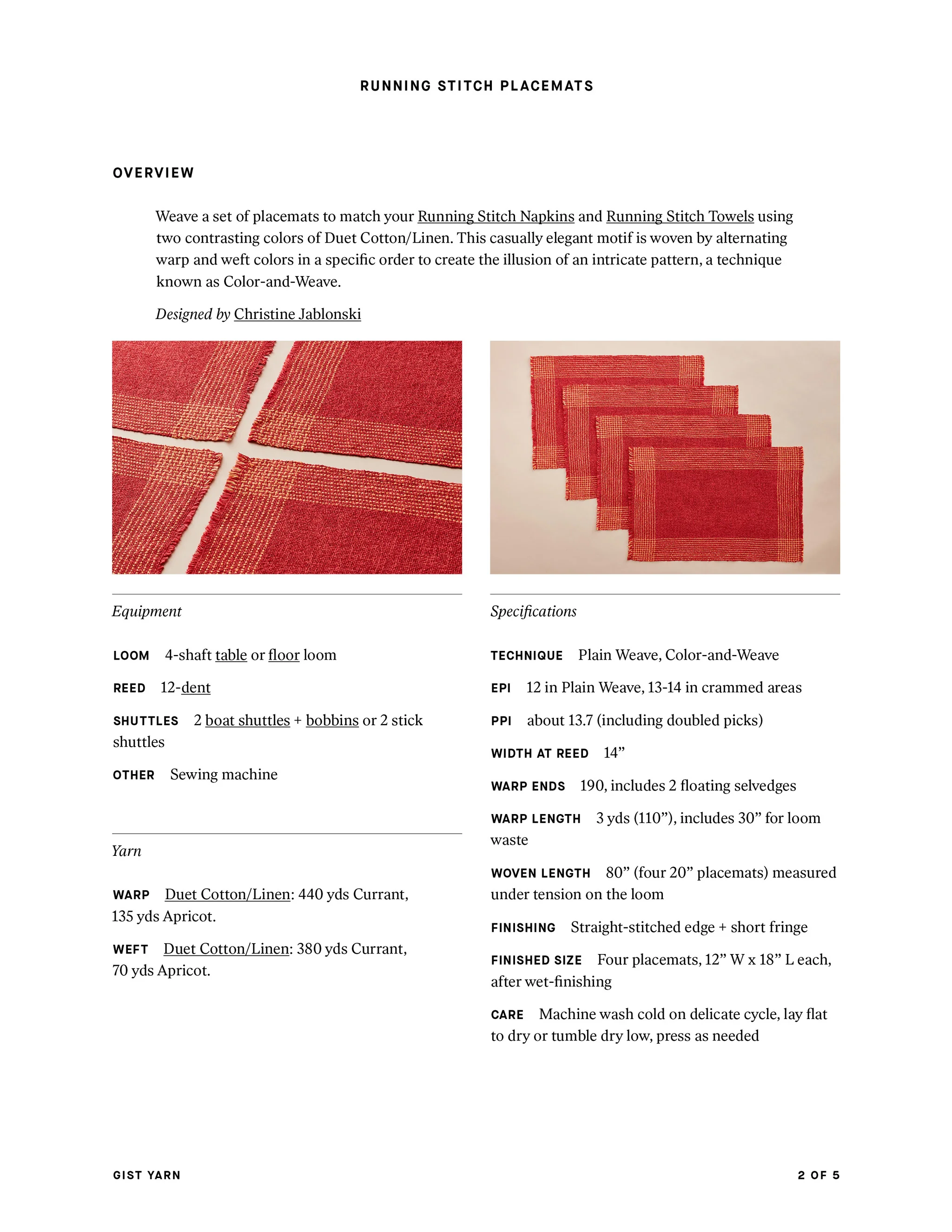 Running Stitch Placemats - Image 5