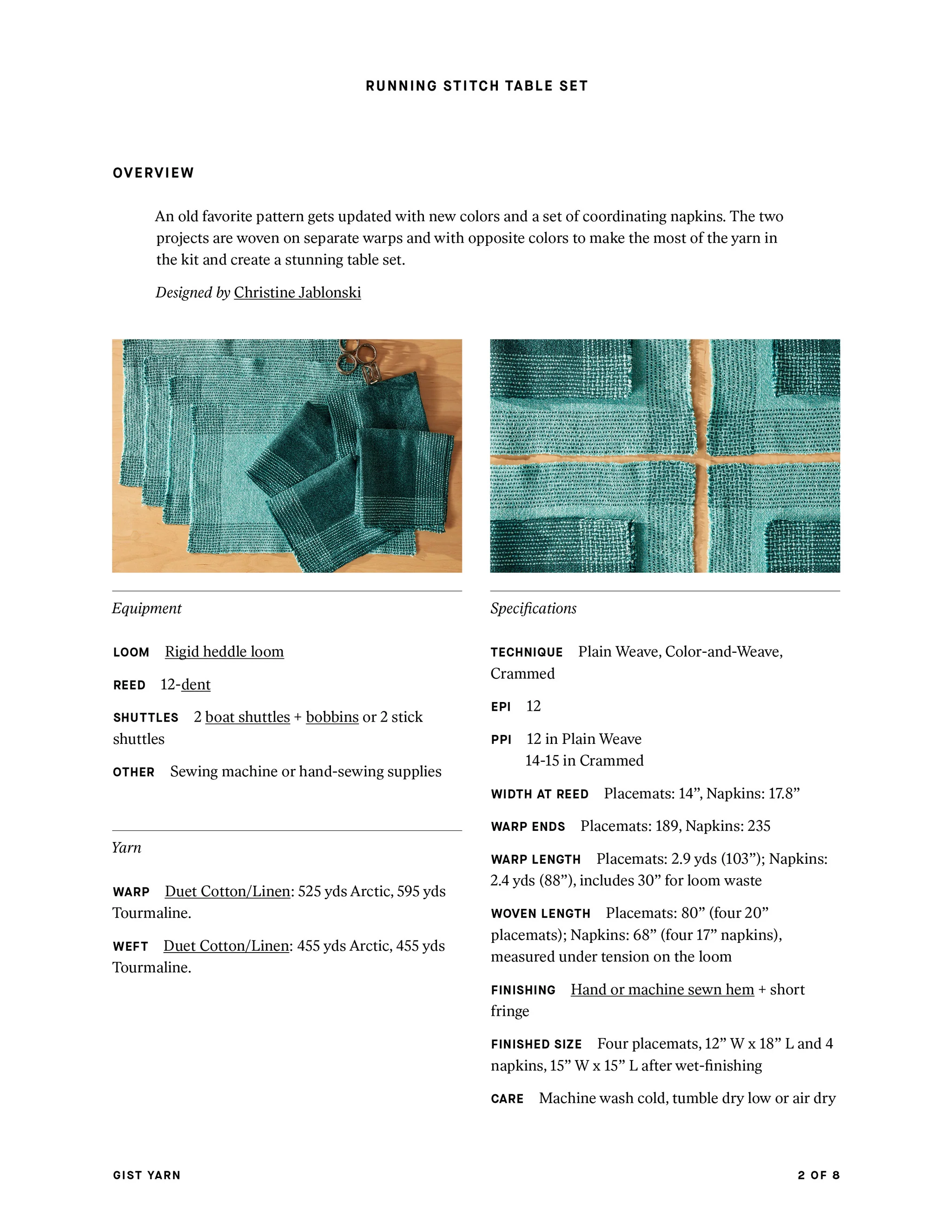 Running Stitch Table Set - Image 9