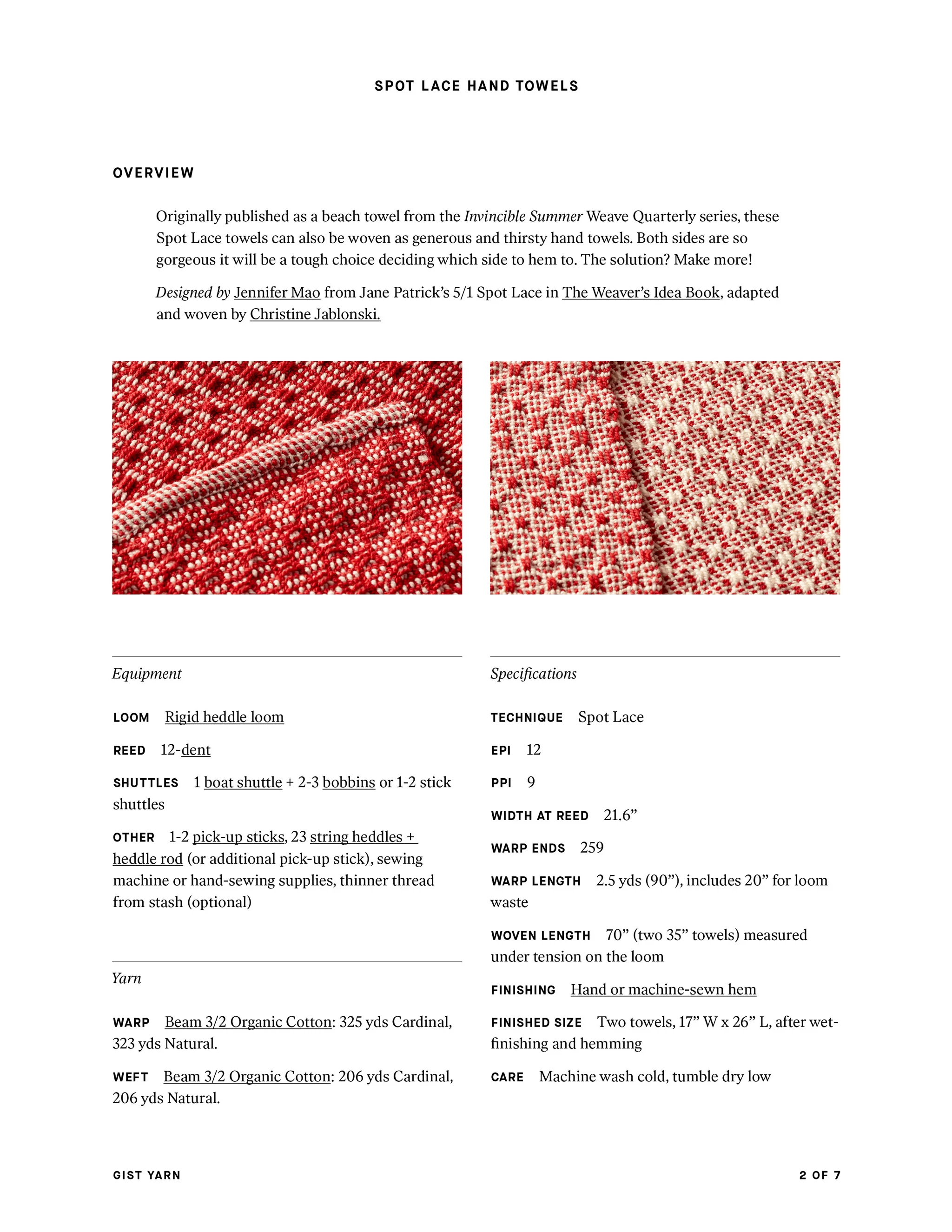 Spot Lace Hand Towels - Image 9