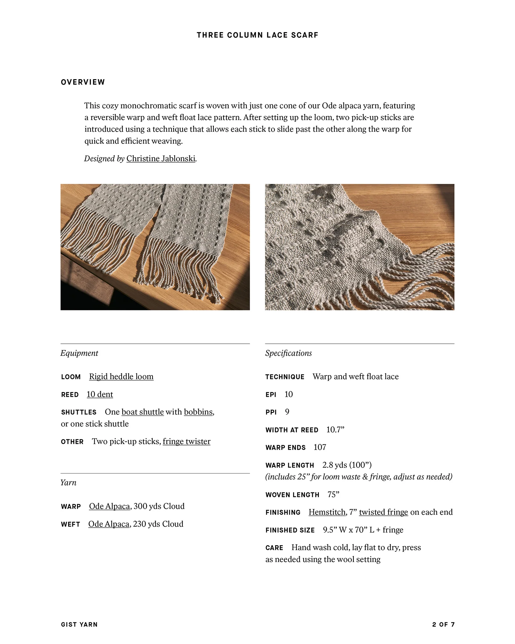 Three Column Lace Scarf - Image 5