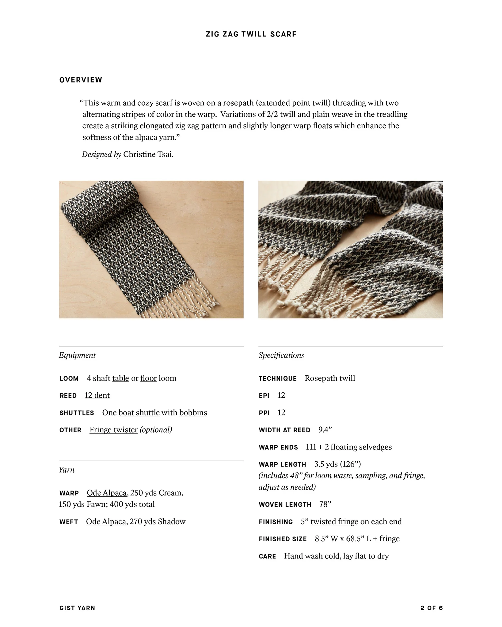 Zig Zag Twill Scarf - Image 5